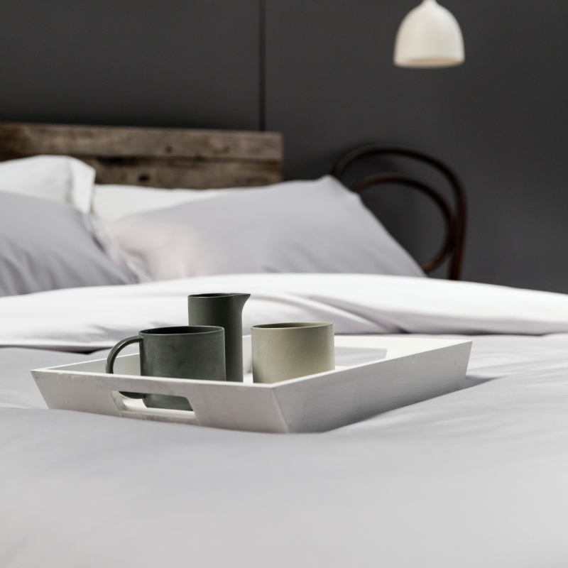 Bettwäsche unifarben Silver Grey