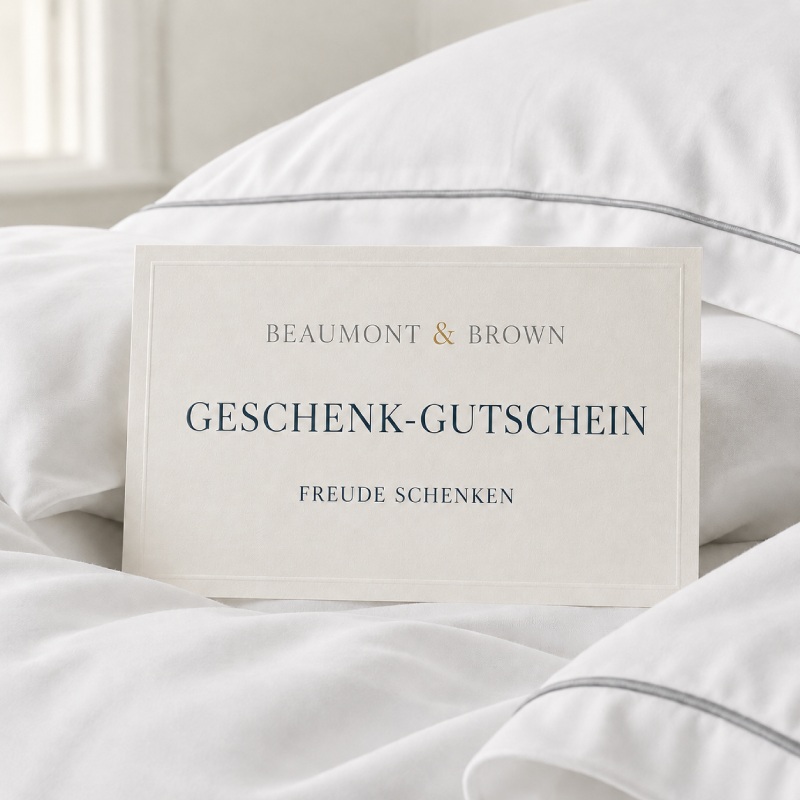 Beaumont & Brown Geschenkgutschein für hochwertige Bettwäsche und Badtextilien